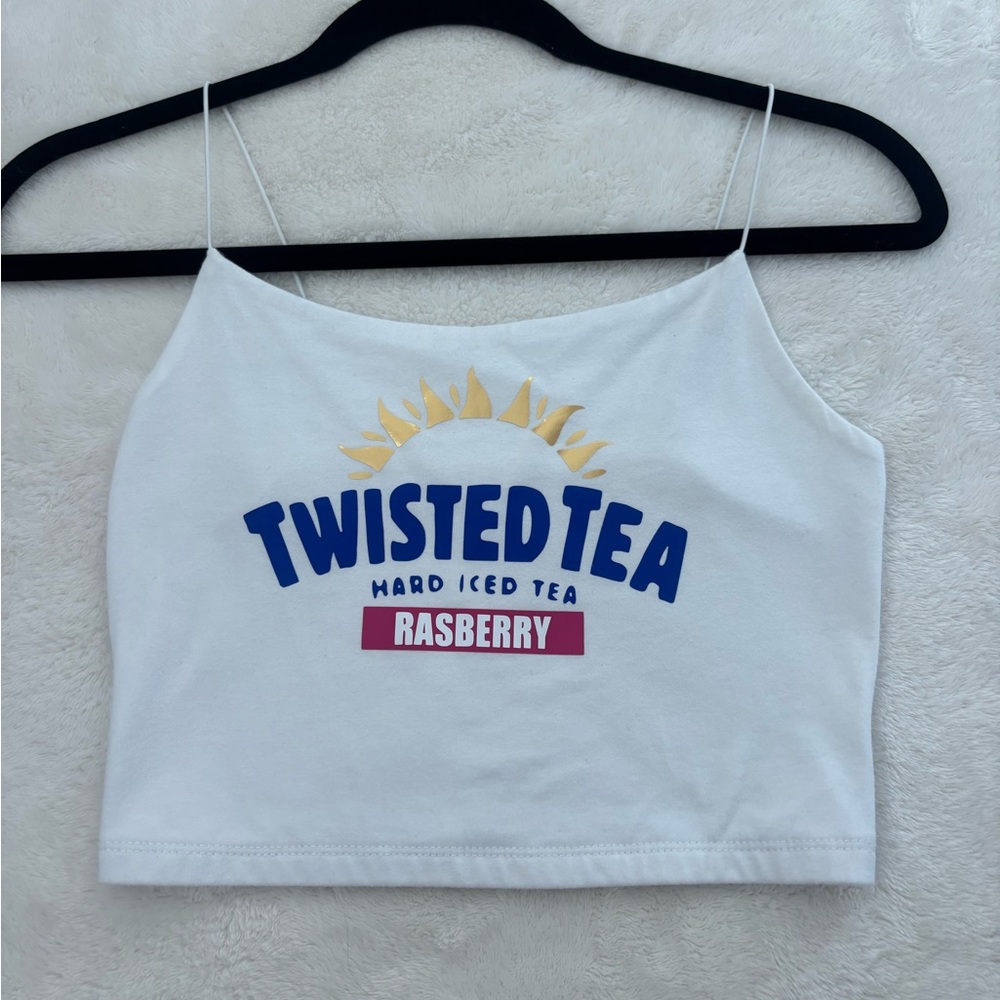 Twisted White Graphic Camisole